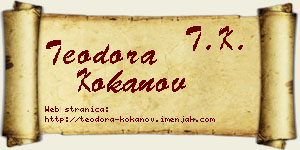 Teodora Kokanov vizit kartica